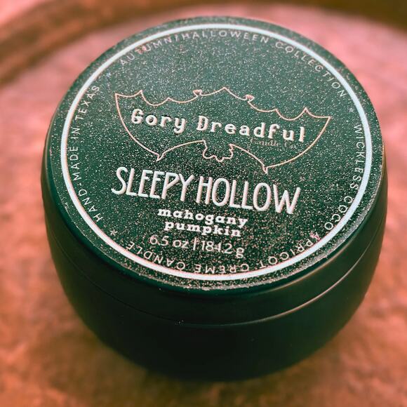 Sleepy Hollow Wickless Candle: Mahogany Pumpkin Scent - Picture 4 of 8